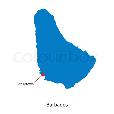 Detailed Vector Map Of Barbados And Stock Vector Colourbox