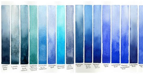 These 16 Daniel Smith Blue Watercolors Share Similarities They Are