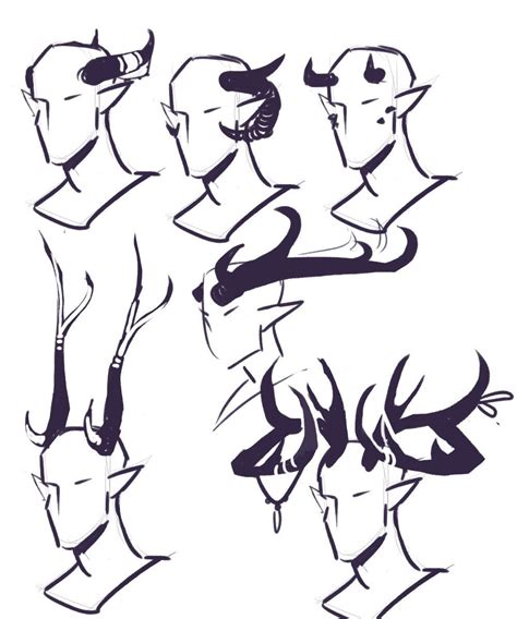 Different Kinds Of Demon Horns Art Reference Poses Demon Drawings