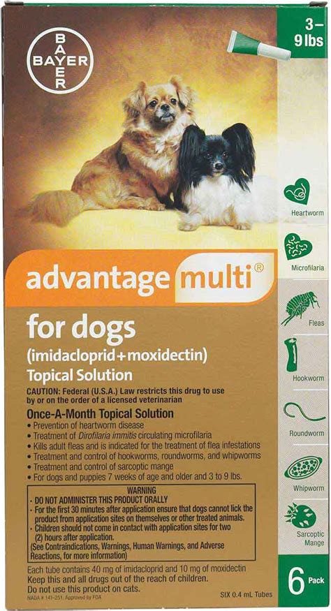 Advantage Multi for Dogs Heartworm Prevention and Flea Treatment