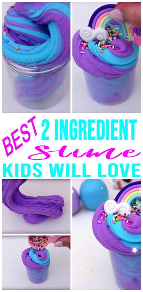 2 Ingredient No Glue Slime Amazing Slime Recipe With No Glue And No