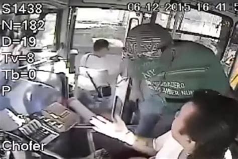 Armed Robber Puffs On Bus Drivers Cigarette As He Helps Himself To