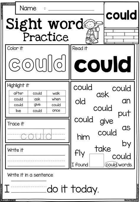 Free Sight Word Practice These Sight Word Practice Pages Are Perfect