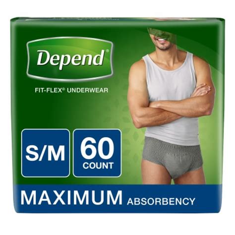Depend Fit Flex Maximum Absorbency Smallmedium Underwear For Men 60