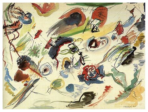 Untitled First Abstract Watercolor Wassily Kandinsky