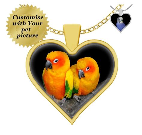 Heart Shaped Parrot Necklace Custom Parrot Necklace Parrot Etsy