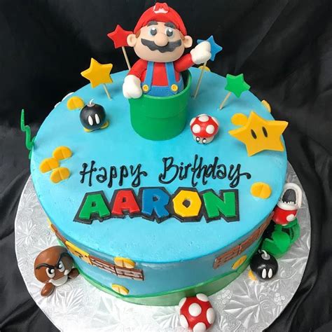 For a super mario lover, try this birthday cake to wish him/her a special day. Super Mario Themed Birthday Cake | Birthday cake, Themed ...