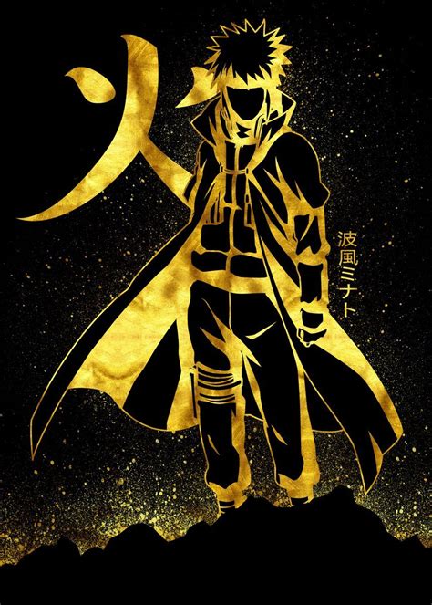 Golden Minato Poster By Eternal Art Displate Best Naruto