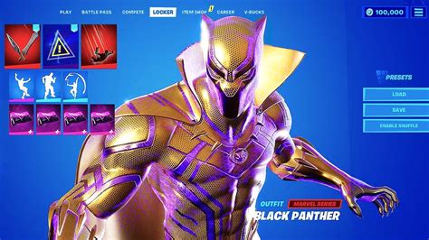 Black Panther Fortnite Golden Style Is Amazing The Best Skin From