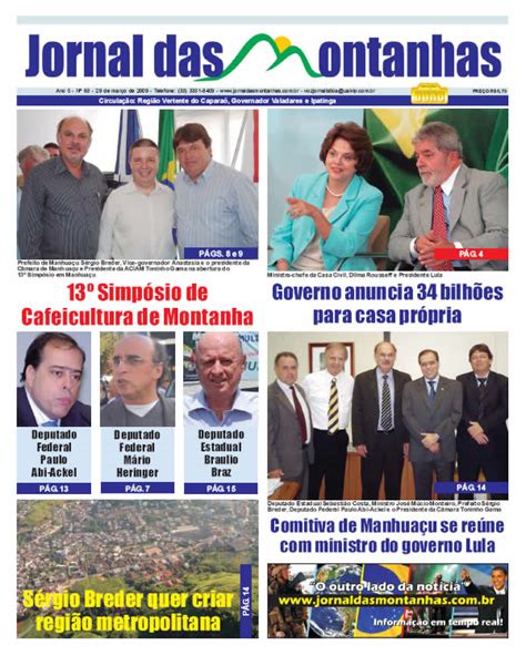 Edição 63 29 de março de 2009 JM1 Jornal das Montanhas
