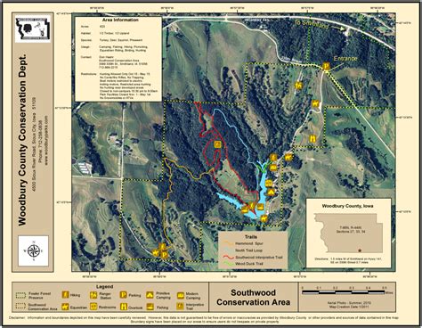 Southwood Conservation Area Map Woodbury County Conservation