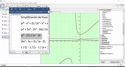 Simplificación De Fracciones Polinómicas En Geogbra Youtube