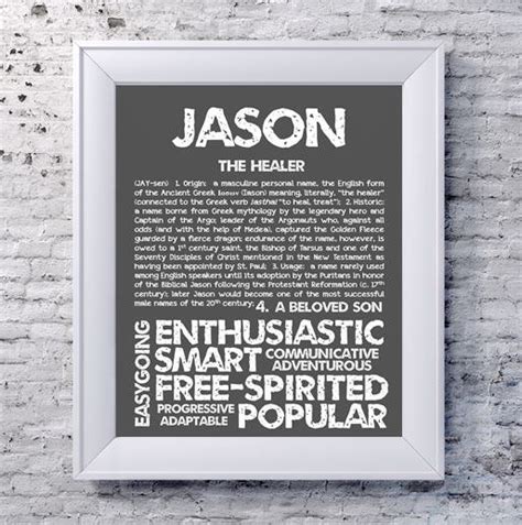Jason Personalized Name Print Typography Print Detailed