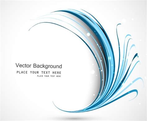 Free Blue Curved Lines Background Vector Titanui