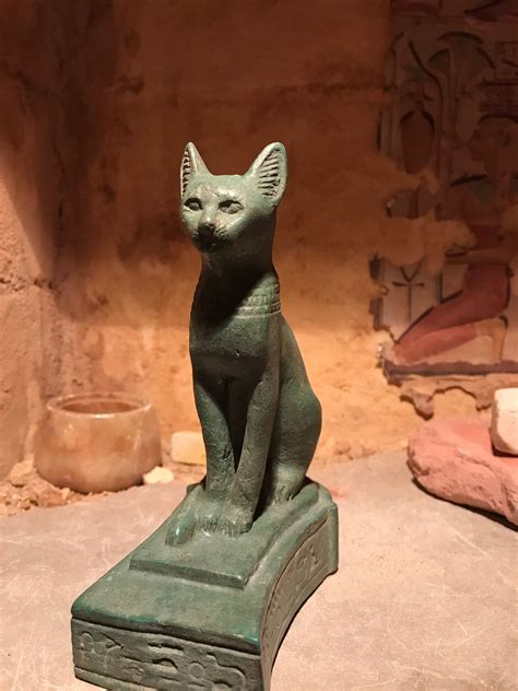 egyptian cat statue bast bastet goddess of music dance hunting and protection