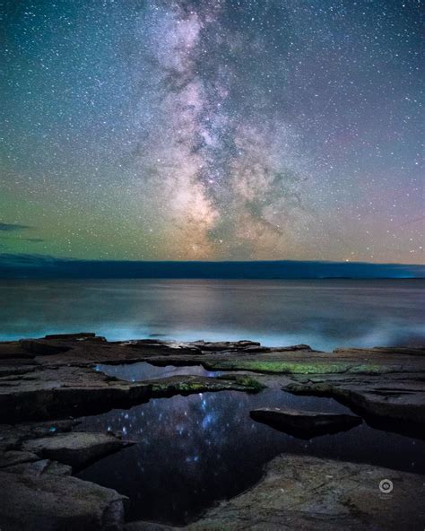 Milky Way Over The Coast Of Maine In Acadia National Park Oc