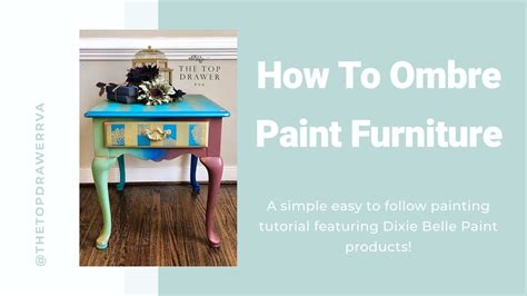 How To Paint Ombre On Furniture A Diy Painting Tutorial Youtube