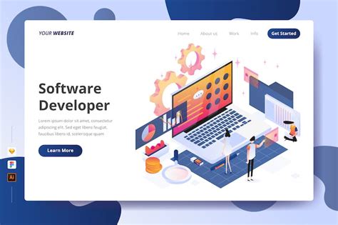 Software Developer Landing Page By Tanahairstudio On Envato Elements