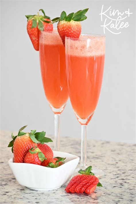Fresh Sparkling Strawberry Mimosas Make Brunch Special Whether Youre