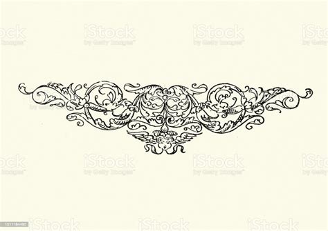 Victorian Scroll Design Element Stock Illustration Download Image Now