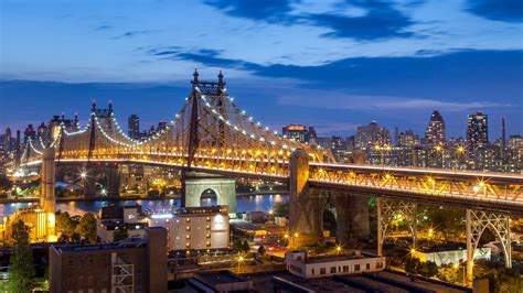 Queensboro Bridge New York City Manhattan Nyc Wide