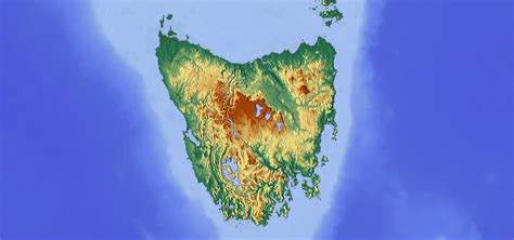 Topographic Map Of Tasmania