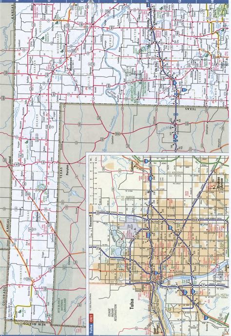 Western Oklahoma Detailed Road Mapwest Oklahoma Cities And Highways