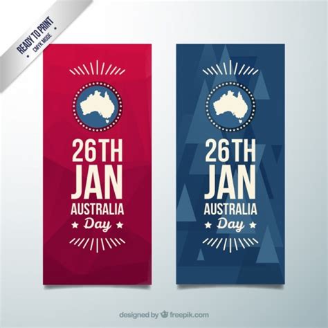 Free Vector Australia Day Banners Pack