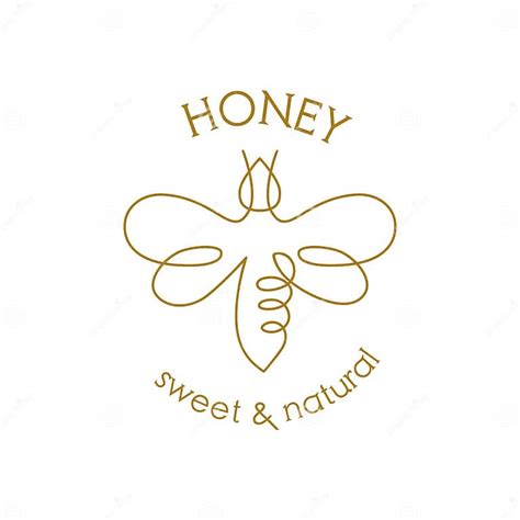 Bee One Line Draw Bee One Continuous Line Drawing Logo Honey Brand Identity Gold Bee Icon