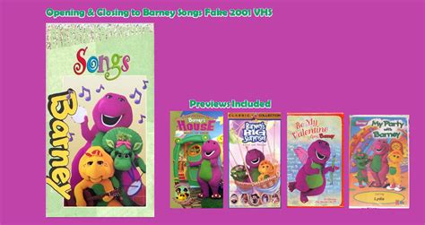 Opening And Closing To Barney Songs 2001 Vhs Custom Time Warner Cable