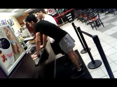 Almost Naked At Dunkin Donuts YouTube