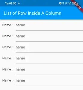 Render List Of Row Or ListView Inside Column In Flutter AndroidRide