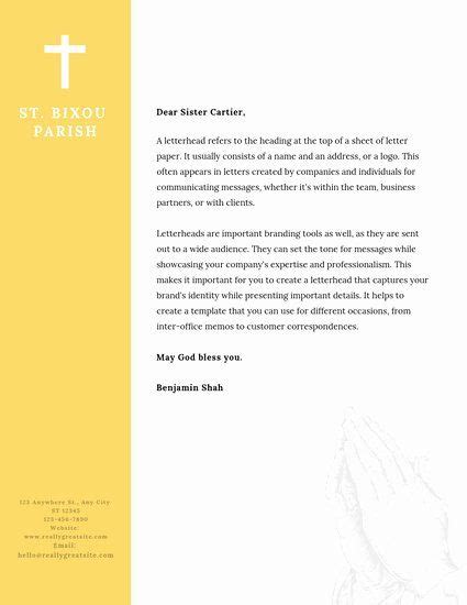 When you decide to design your office stationary, you'll want to look through several letterhead samples online to get a feel for which designs you find most appealing. Church Letterhead Templates Inspirational Customize 33 Church Letterhead Templates Online Canva ...