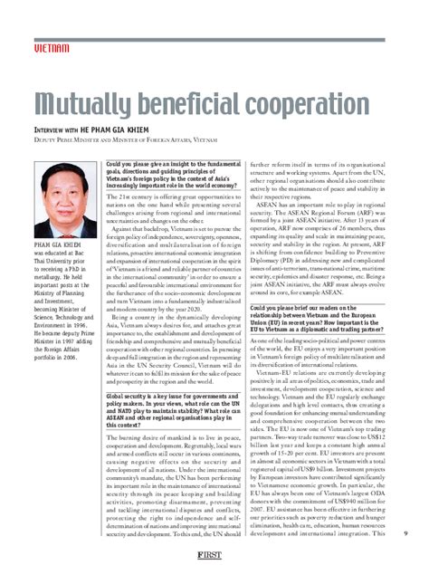 Mutually Beneficial Cooperation FIRST Strategic Insight