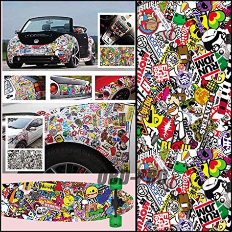 Buy Autool 60x20 Jdm Car Wrap Sticker Bomb Graffiti Cartoon For