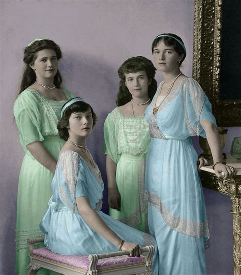 The Four Grand Duchesses L R Maria Tatiana Anastasia Olga In One Of Their Most Beautiful