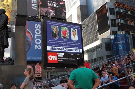 Huge Ad In Times Square Begs For Safe Return Of Israeli Teens