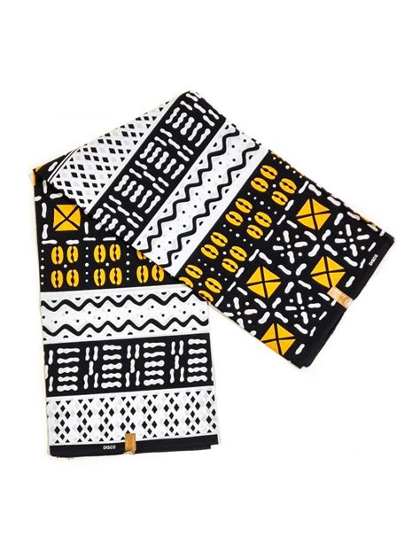 Yellow Bogolan African Print Fabrics Ankara African Print Fabric