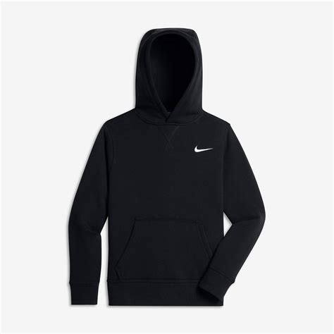 Nike Boys Brushed Fleece Pullover Hoodie Black