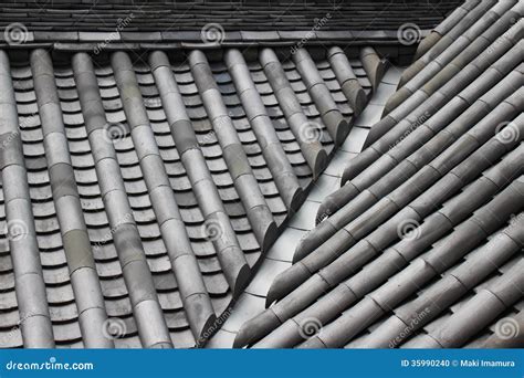 Ceramic Roof Tiles Of A Japanese Castle Stock Photo Image 35990240
