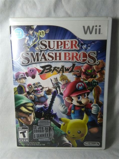 Super Smash Bros Brawl Nintendo Wii 2008 Complete W Case Manual