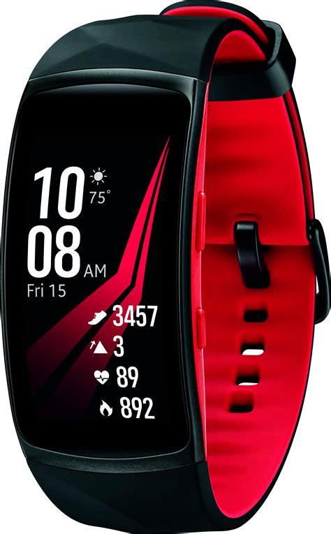 Best Buy Samsung Gear Fit2 Pro Fitness Smartwatch Large Red Sm