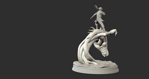 Hashirama Senju Wood Dragon 3d Print Figure Medium Size 3d Model 3d