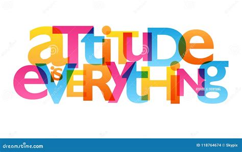 Attitude Is Everything Typography Poster Stock Vector Illustration Of