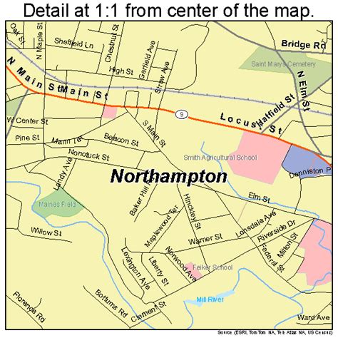 Northampton Massachusetts Street Map 2546330