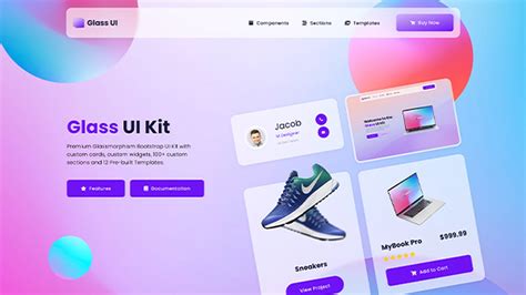 Glass Ui Glassmorphism Ui Kit By Kingstudio