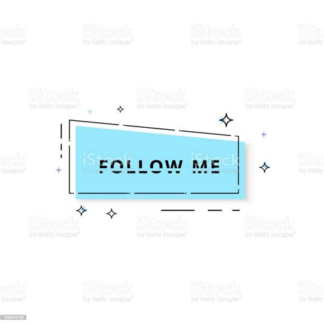 Follow Me Banner Stock Illustration Download Image Now Design