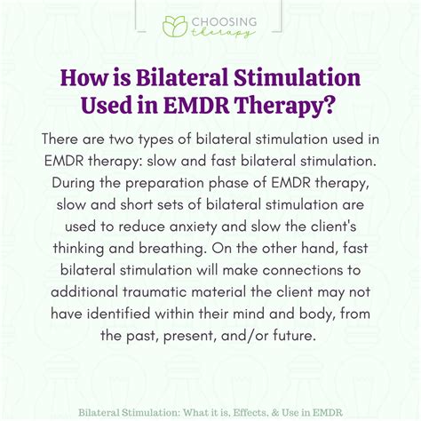 Bilateral Stimulation Effects And Use In Emdr Therapy