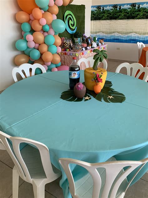 Baby Moana First Birthday Party Tables Birthday Party Tables Party