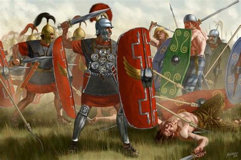 A Late Republican Centurion And Legionaries Under Julius Caesars Vs